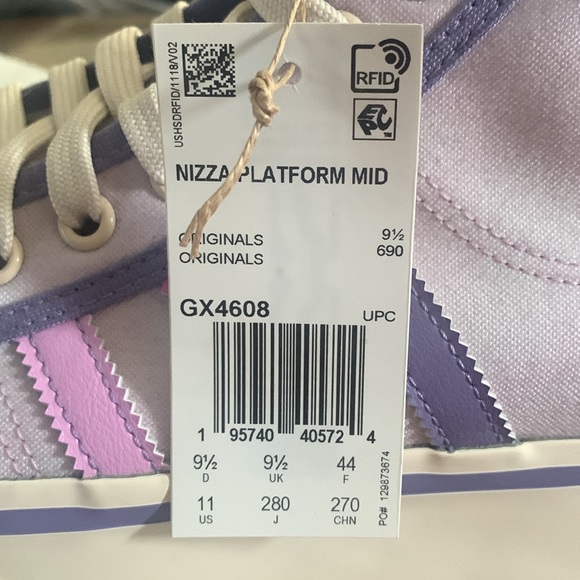 Adidas new with tags purple Nizza platform mid rise running shoes - Picture 5 of 5